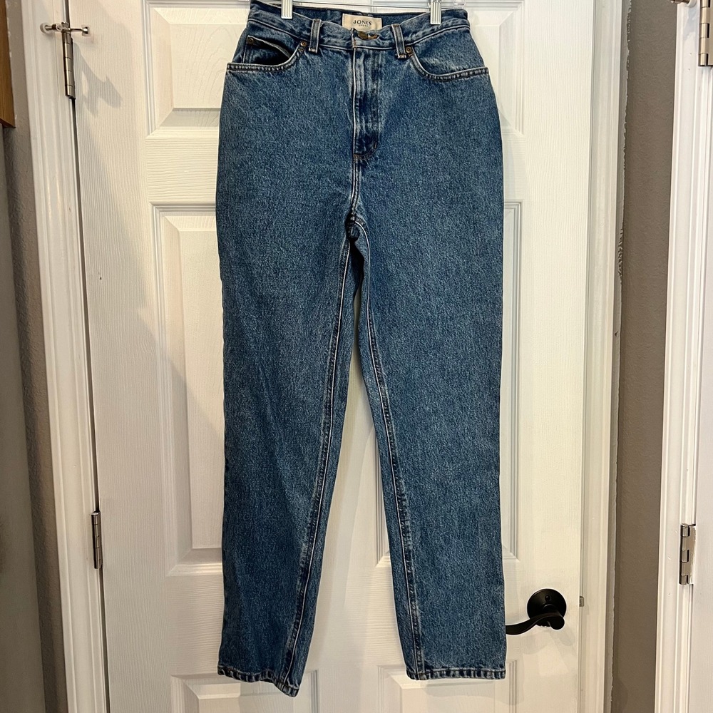 Jones Sport Mom Jeans Blue 100% Cotton Denim High Rise Vintage 90s Size 6